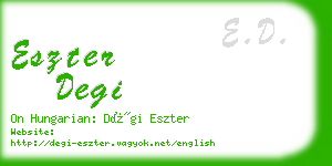 eszter degi business card